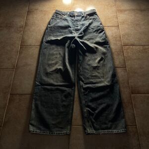 Balenciaga Vintae Faded Wide Leg Baggy Blue Denim Jeans